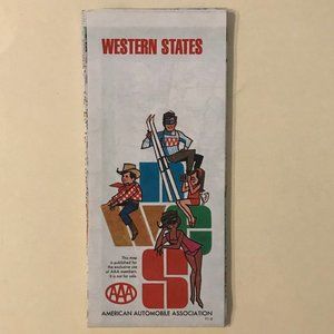 VINTAGE Western States AAA folded map